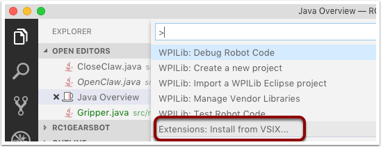 Install VSIX