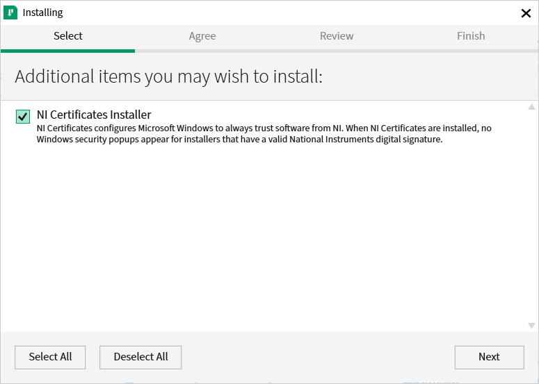 Leave all of the additional packages selected.